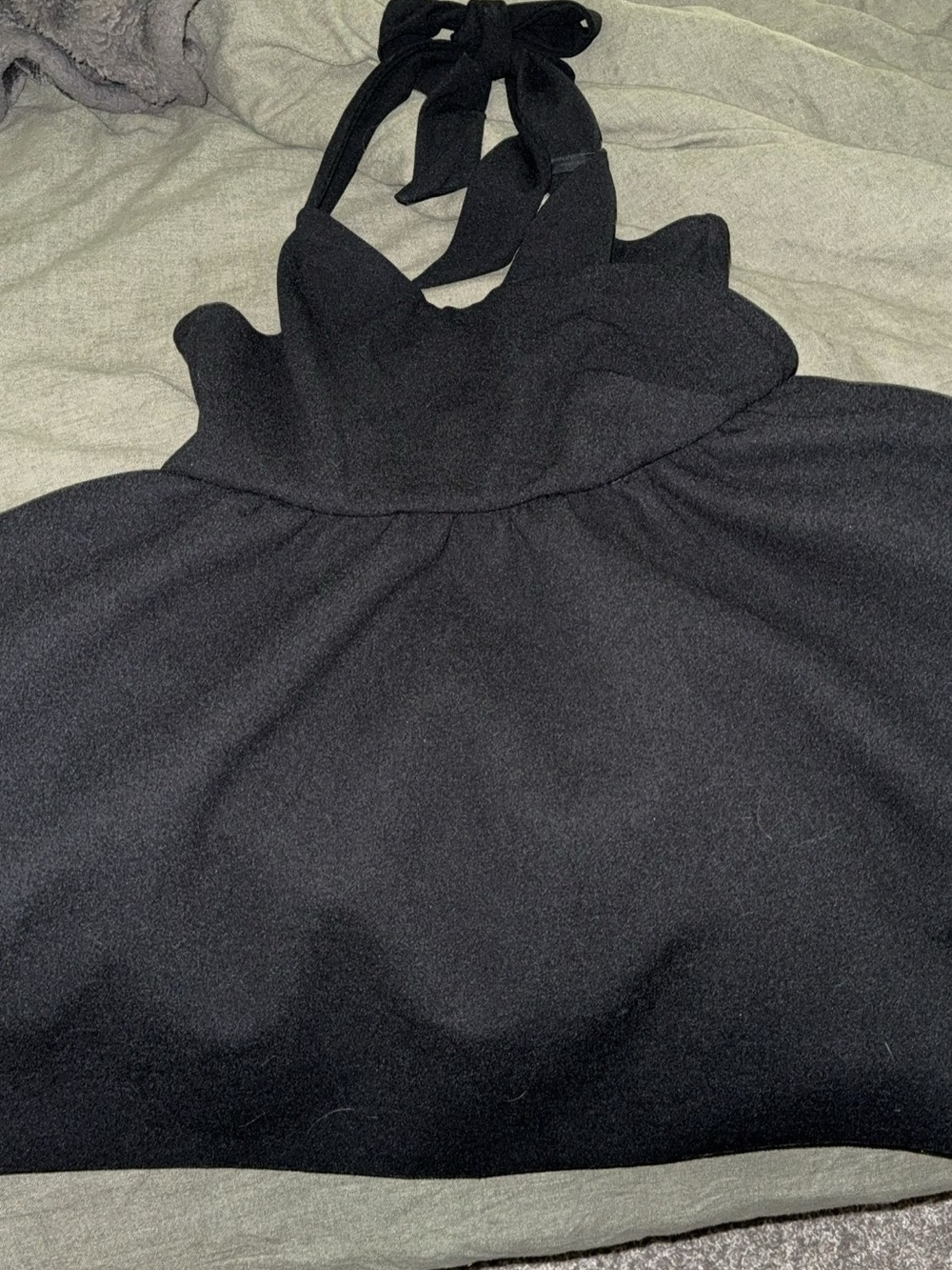 Club L London SUVI BLACK HALTER-NECK MINI DRESS - Picture 3 of 6